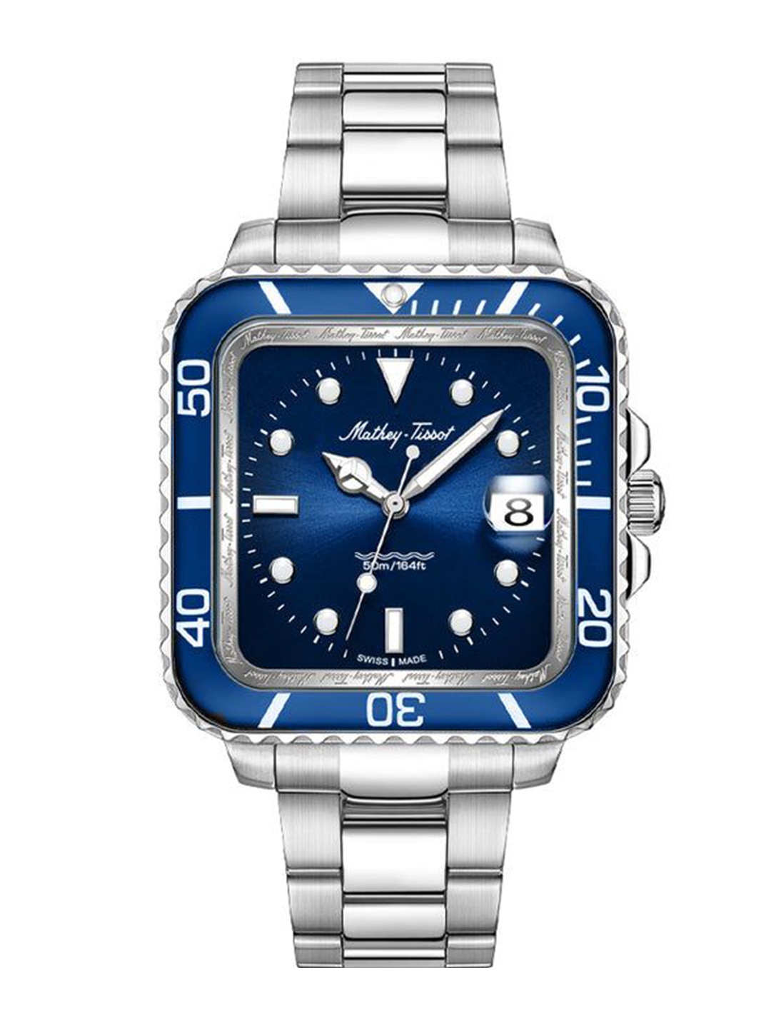 

Mathey-Tissot Swiss Made Vintage Blue Dial Analog Watch For Men - H902QABU