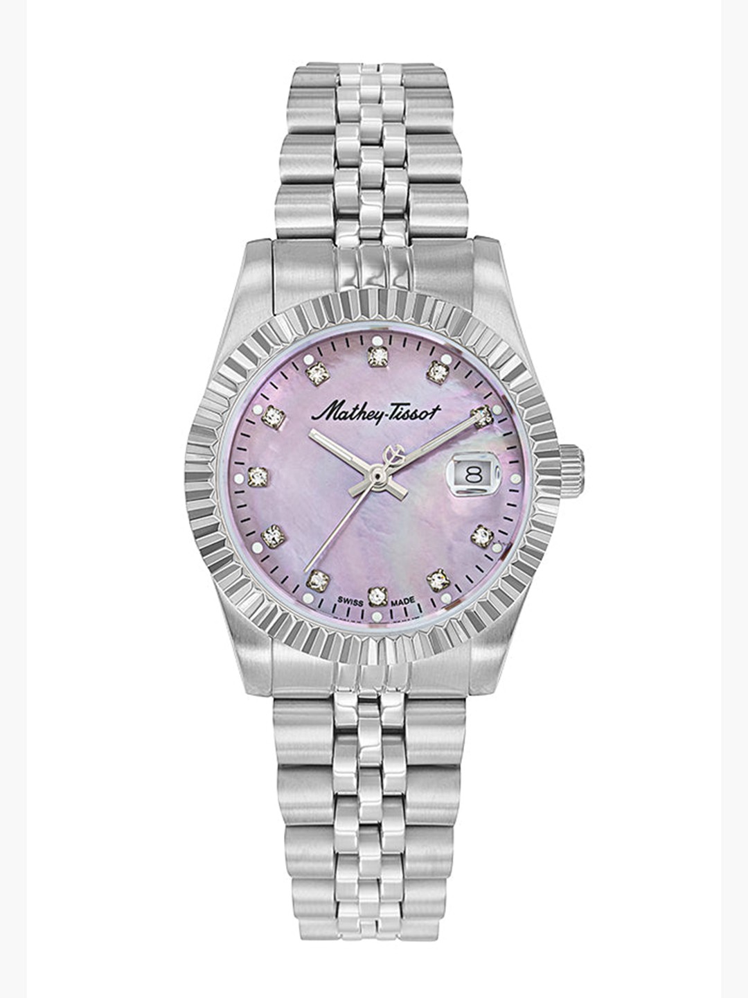 

Mathey-Tissot Swiss Made Mathy III Multicolor Dial Analog Watch For Women - D810AVIO, Silver
