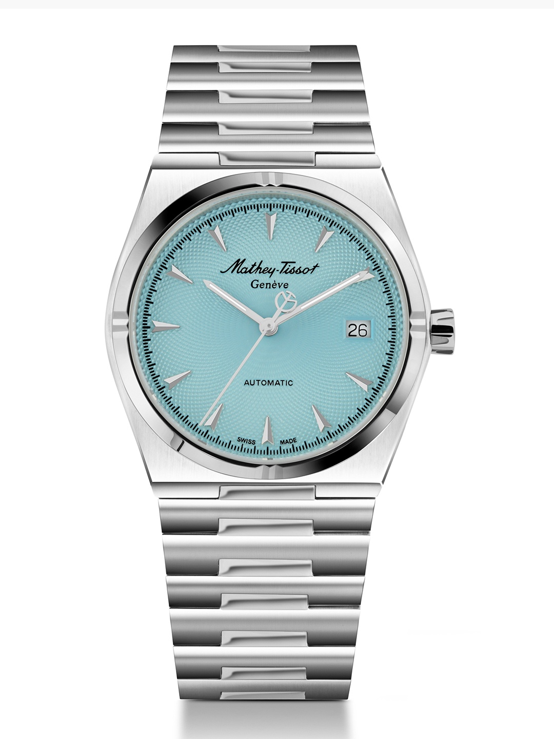 

Mathey-Tissot Swiss Made Zeus Blue Dial Automatic Watch For Men - H118ATSK, Silver