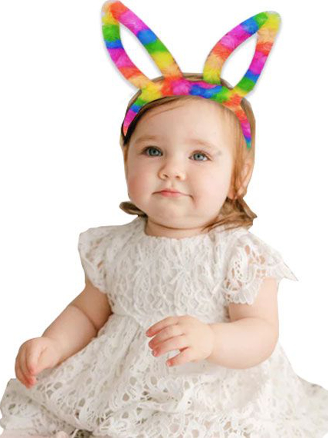 

Babymoon Girls Plush Ears Baby Headband Hair Accessories, Pink