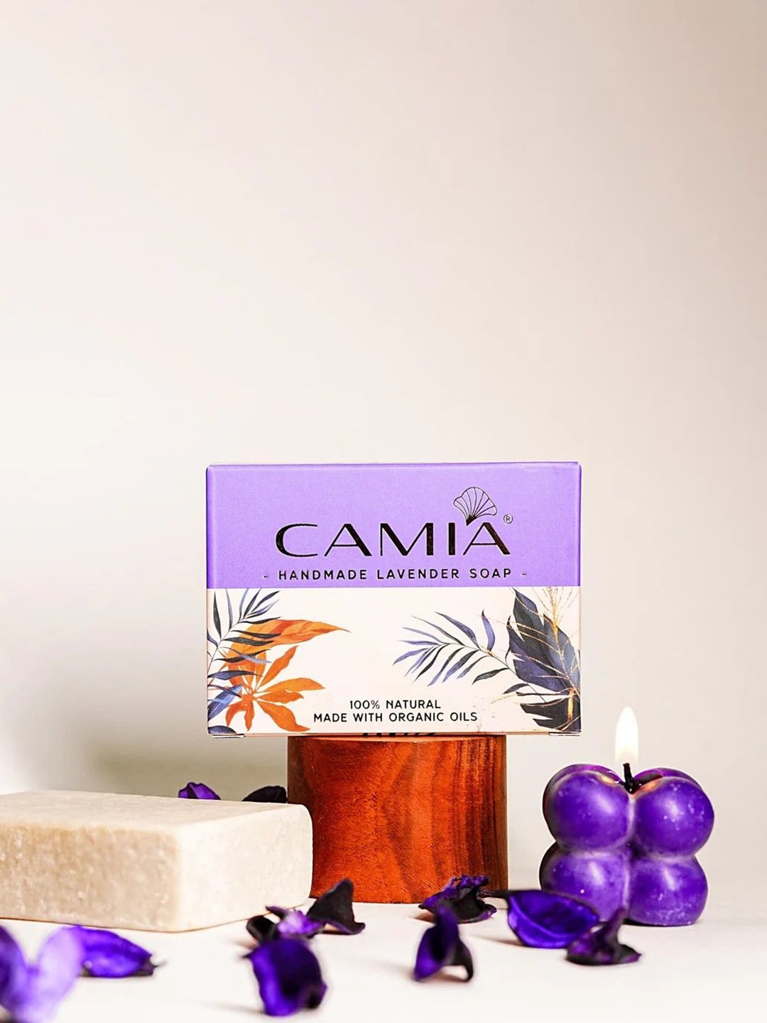 

CAMIA Plug N Play Cold Processed Organic Lavender Soap - 125 gm, Grey