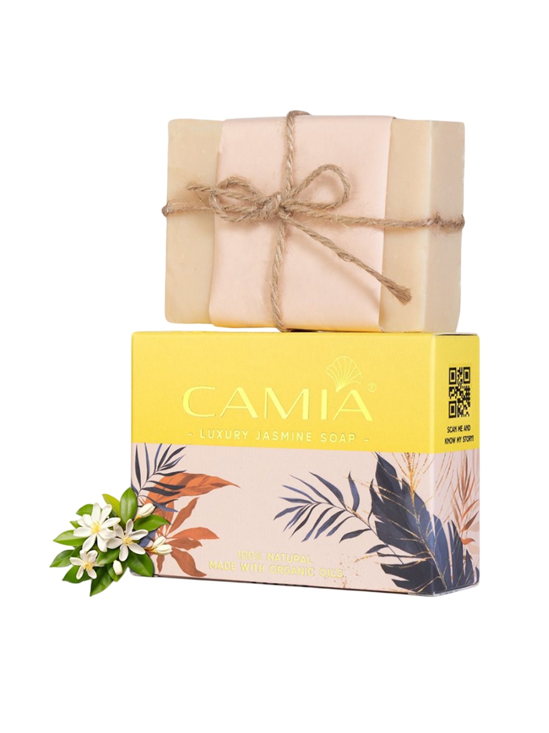 

CAMIA Plug N Play Cold Processed Luxury Organic Jasmine Soap - 125 gm, Cream