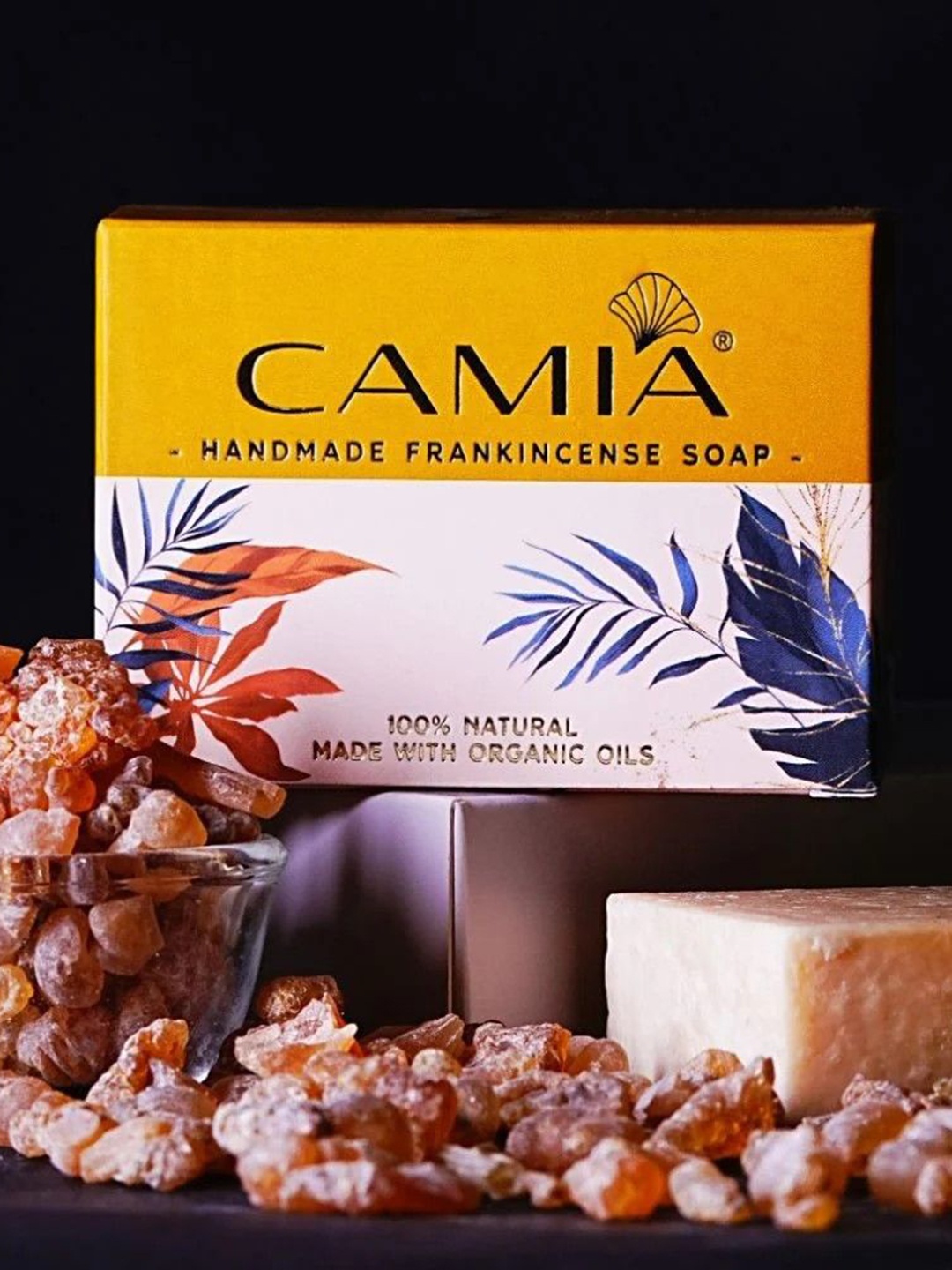 

CAMIA PlugNPlay Biosciences Cold Processed Luxury Organic Frankincense Soap- 125g, Yellow