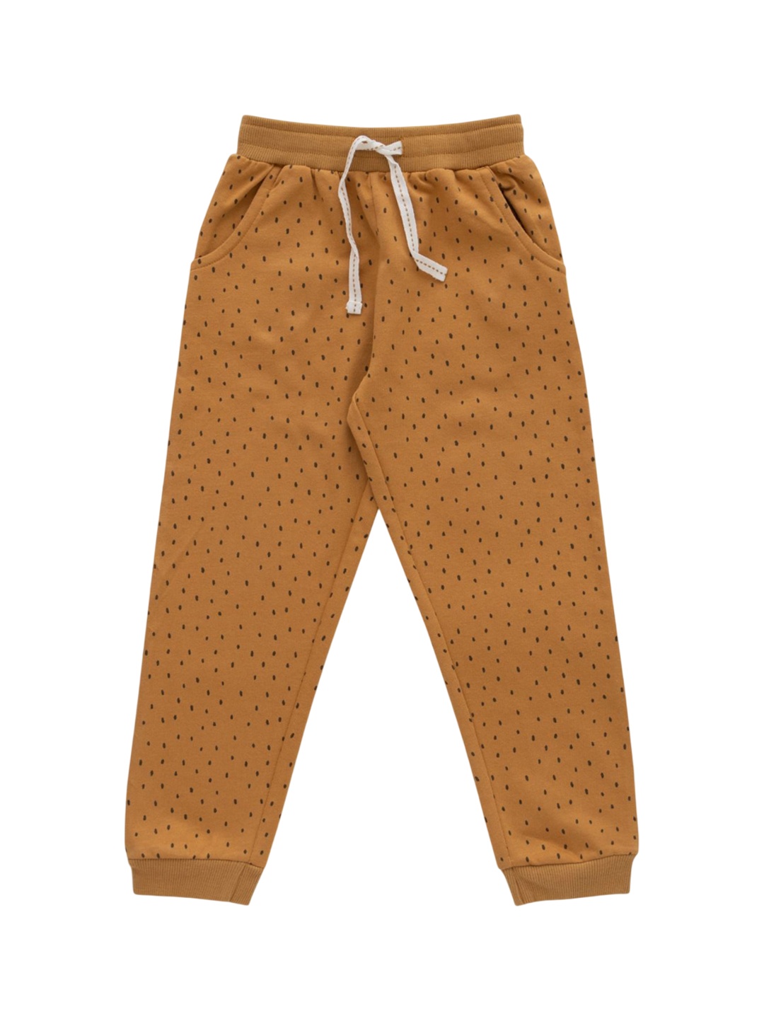 

JusCubs Boys Polka Dots Printed Cotton Mid Rise Joggers, Brown