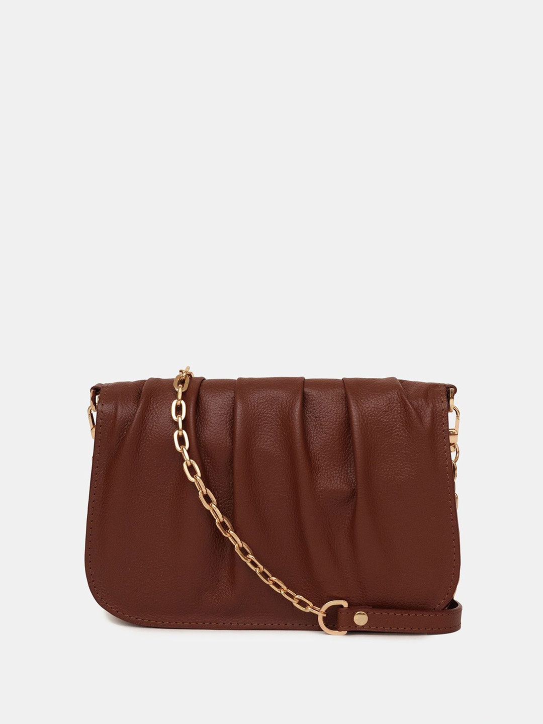 

KELBY HUSTON Women Textured Crossbody Leather Sling Bag, Brown