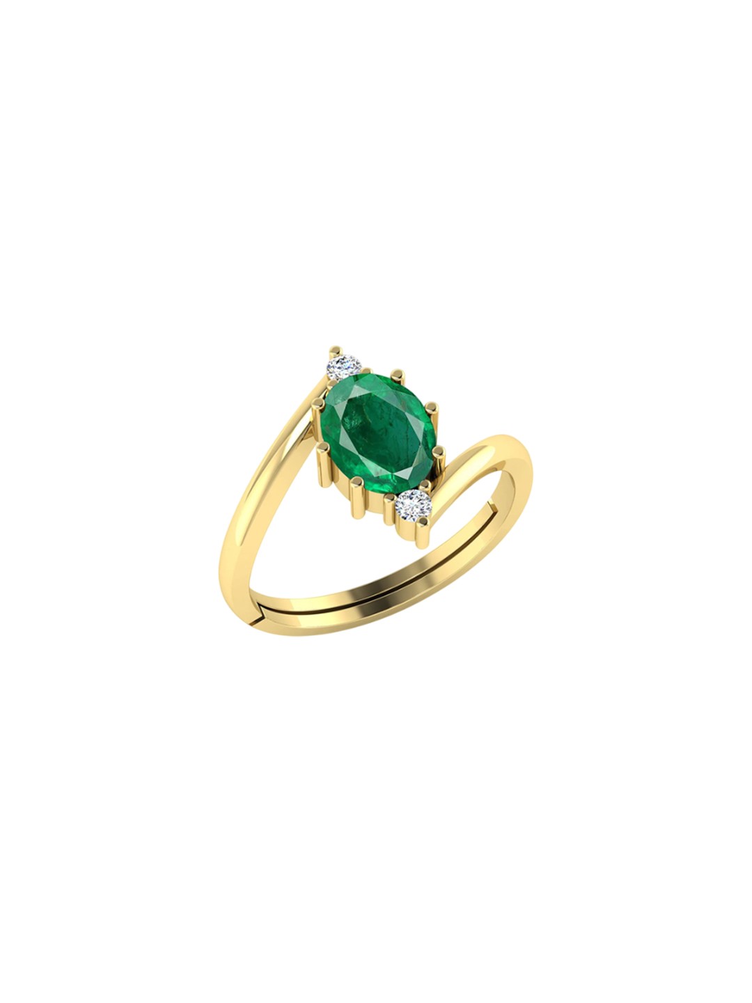 

LMDPRAJAPATIS Unisex Embellished Ring, Green