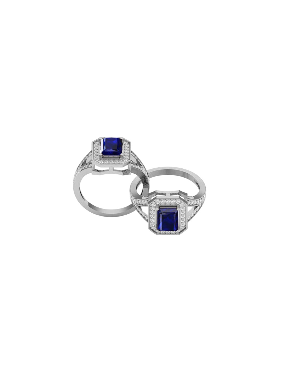 

LMDPRAJAPATIS Unisex Embellished Ring, Blue