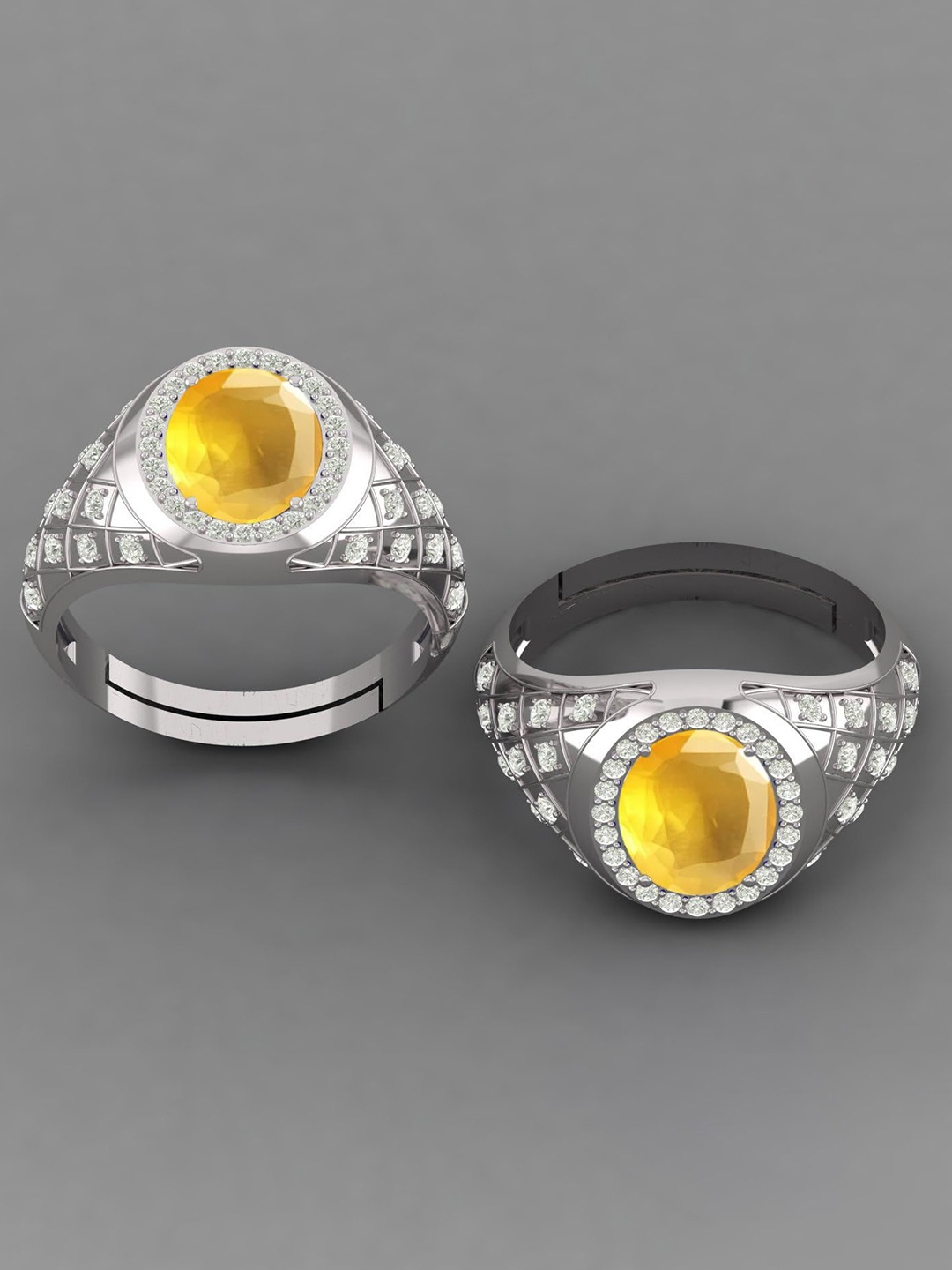 

LMDPRAJAPATIS Unisex Embellished Ring, Gold