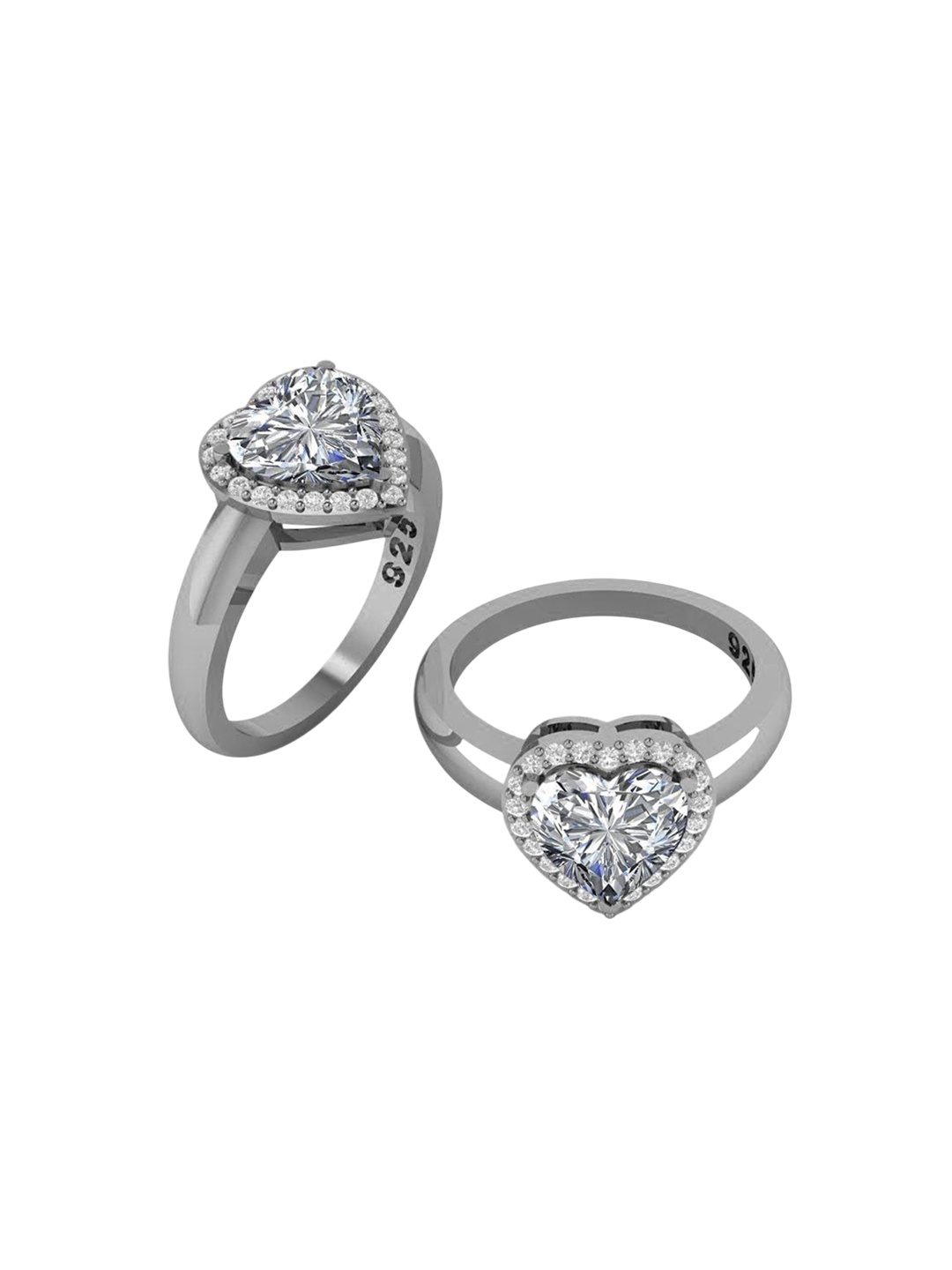 

LMDPRAJAPATIS Unisex 8.00 Carat Natural Zircon Gemstone 925 Sterling Silver Plated Ring For Women And Men (10), White