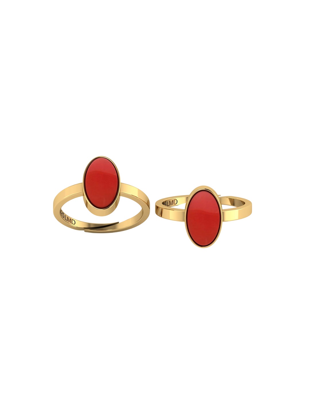 

LMDPRAJAPATIS Unisex Embellished Ring, Gold