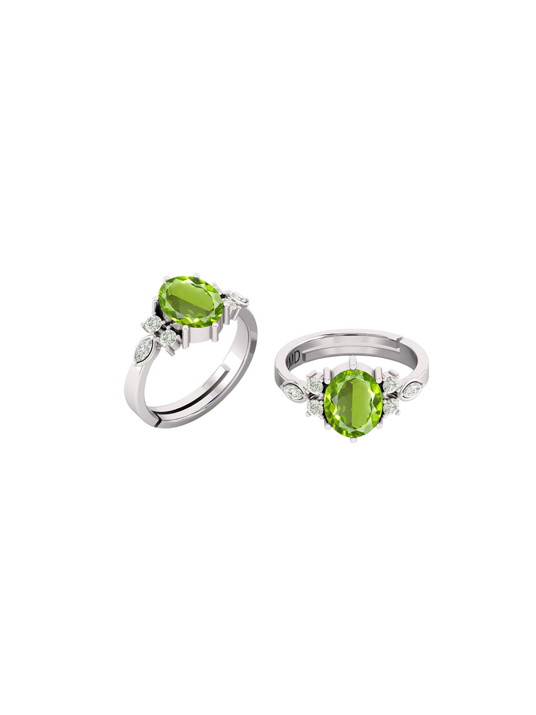 

LMDPRAJAPATIS Unisex Embellished Ring, Silver
