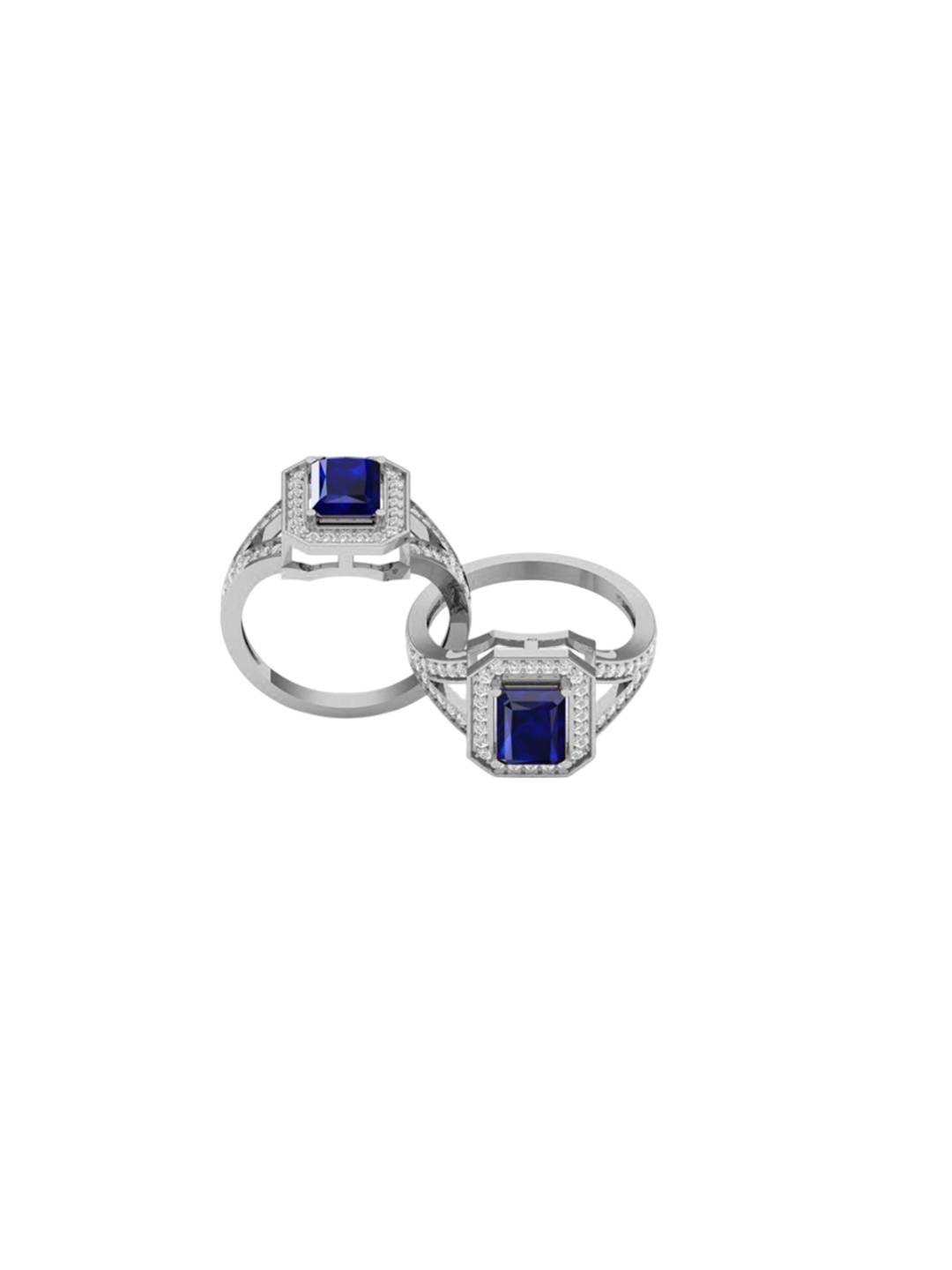 

LMDPRAJAPATIS Unisex Embellished Ring, Blue