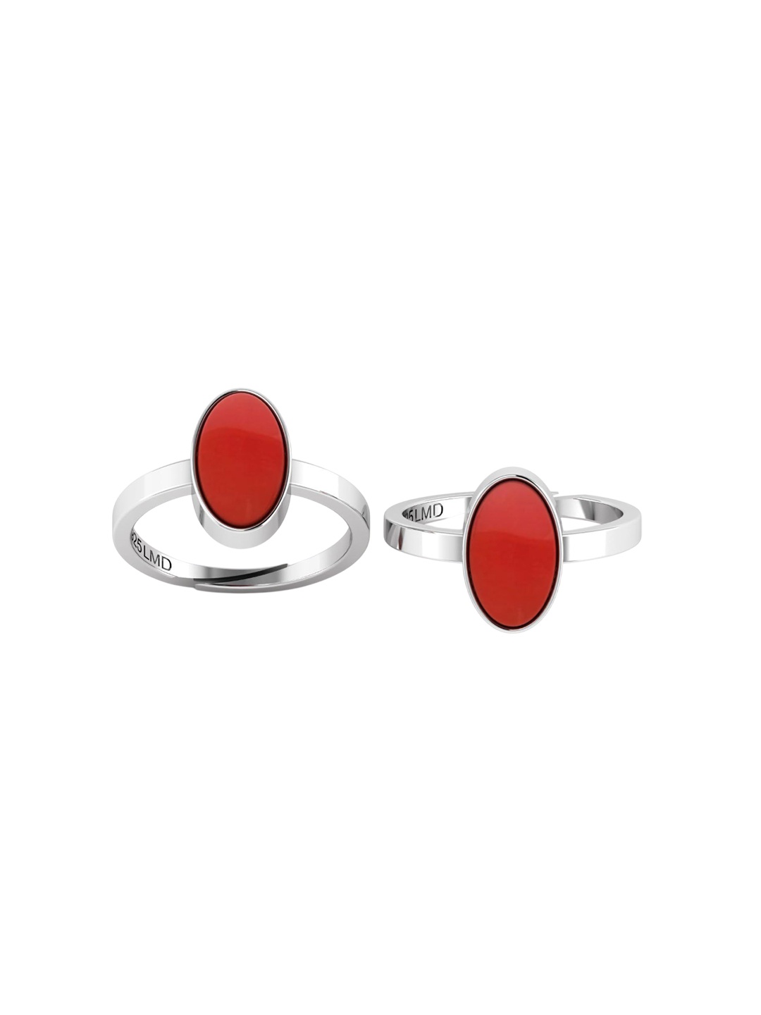 

LMDPRAJAPATIS Unisex Embellished Ring, Silver