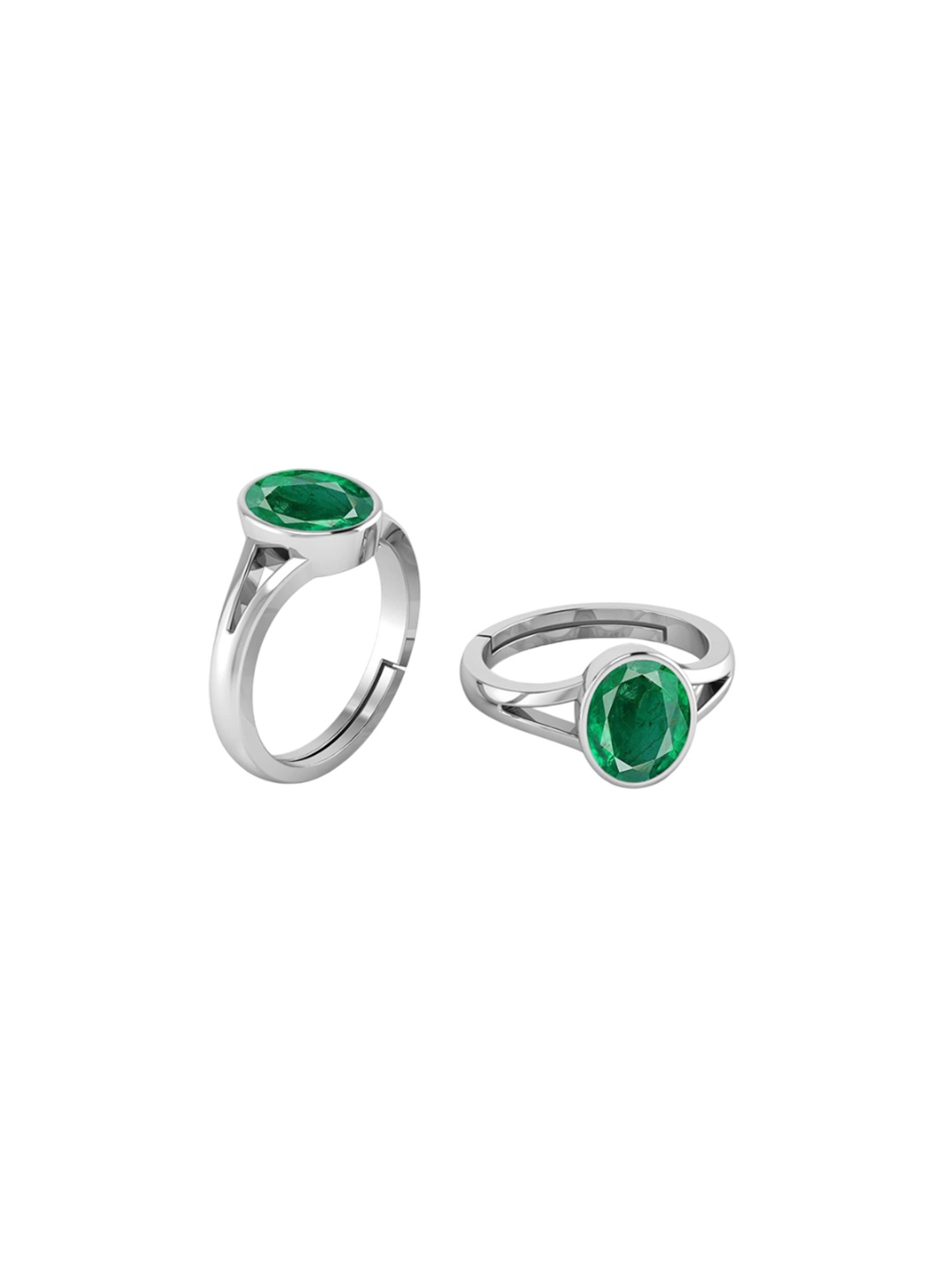 

LMDPRAJAPATIS Unisex Embellished Ring, Green