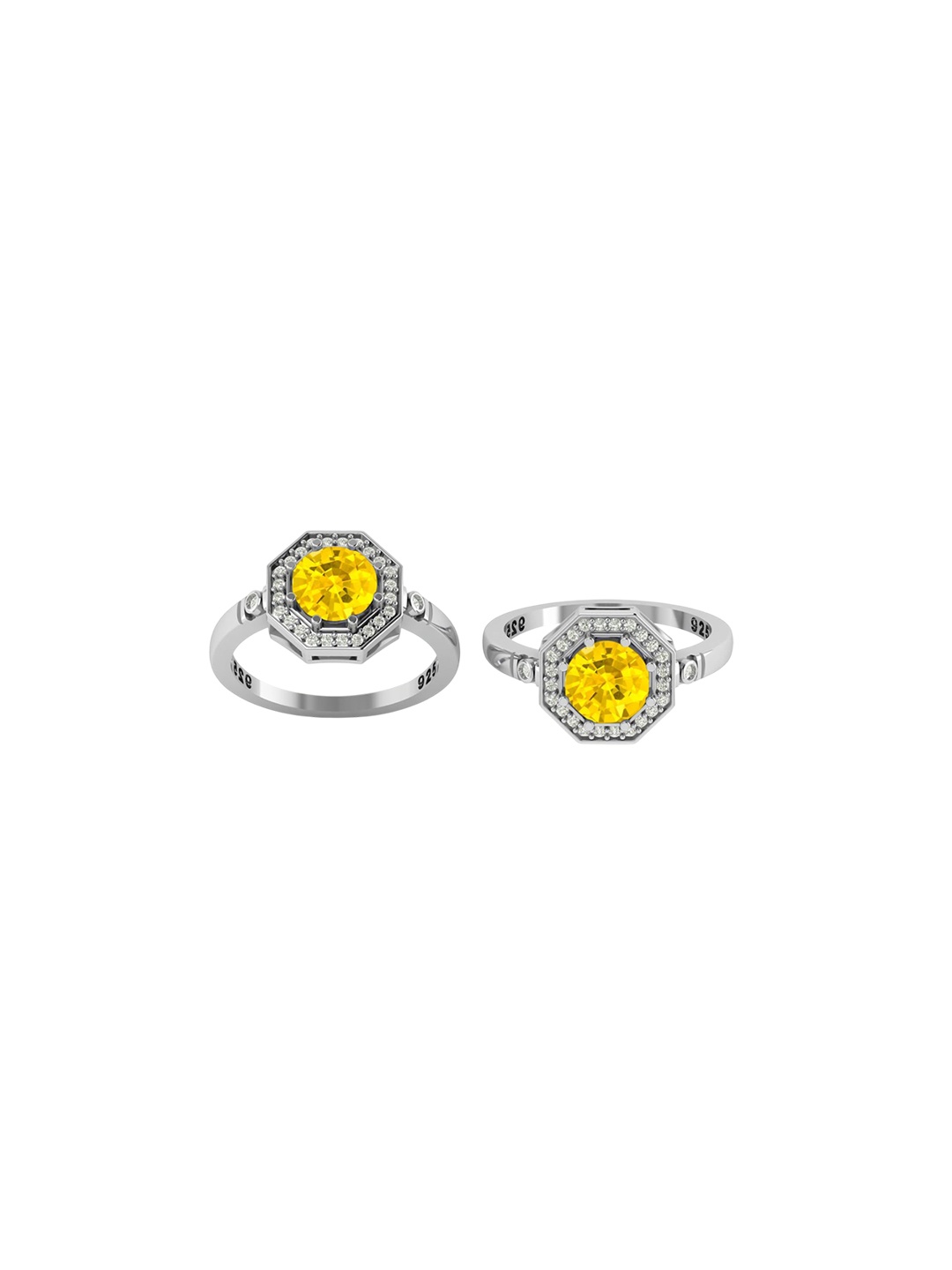 

LMDPRAJAPATIS Unisex Embellished Ring, Yellow