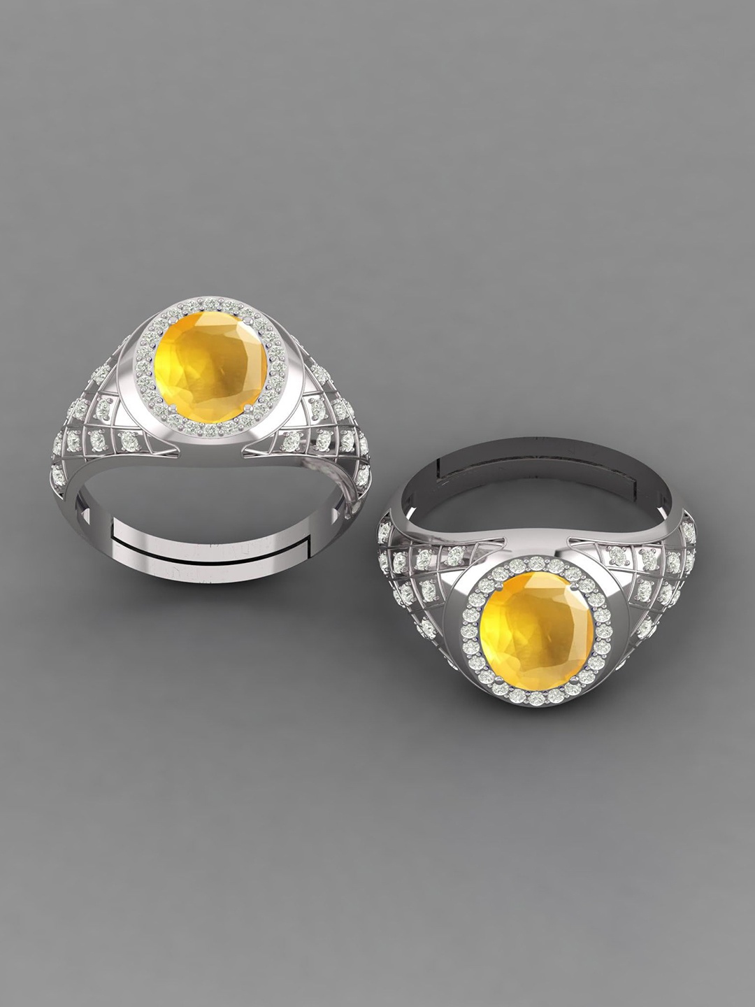 

LMDPRAJAPATIS Unisex Embellished Ring, Gold