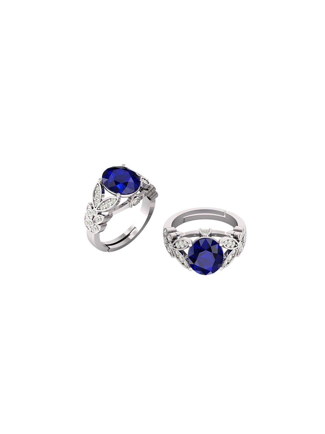 

LMDPRAJAPATIS Unisex Embellished Ring, Blue