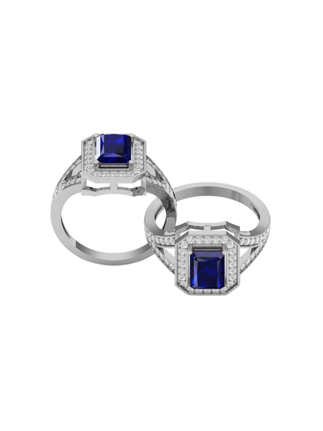 

LMDPRAJAPATIS Unisex Embellished Ring, Blue