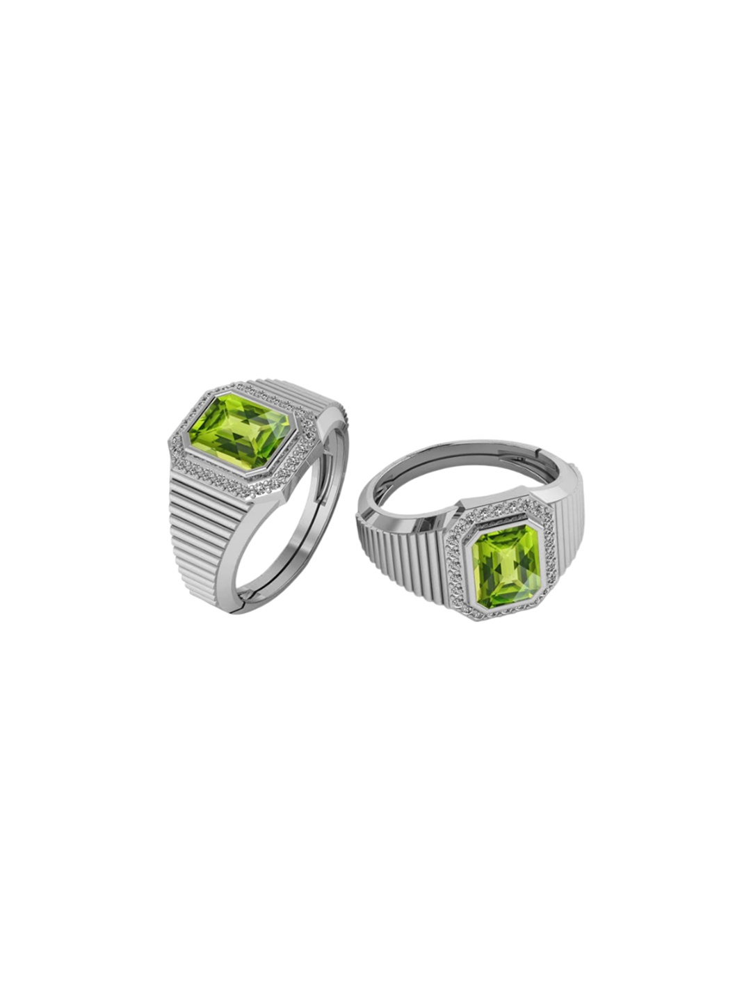 

LMDPRAJAPATIS Unisex Embellished Ring, Green