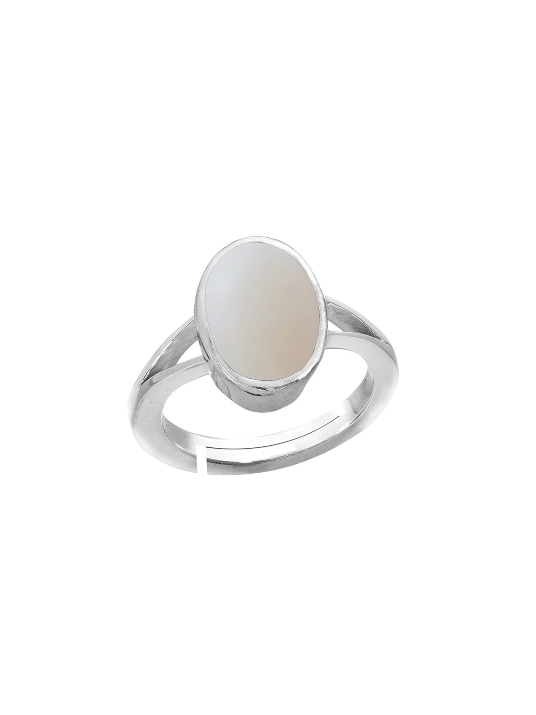 

LMDPRAJAPATIS Unisex Embellished Ring, White