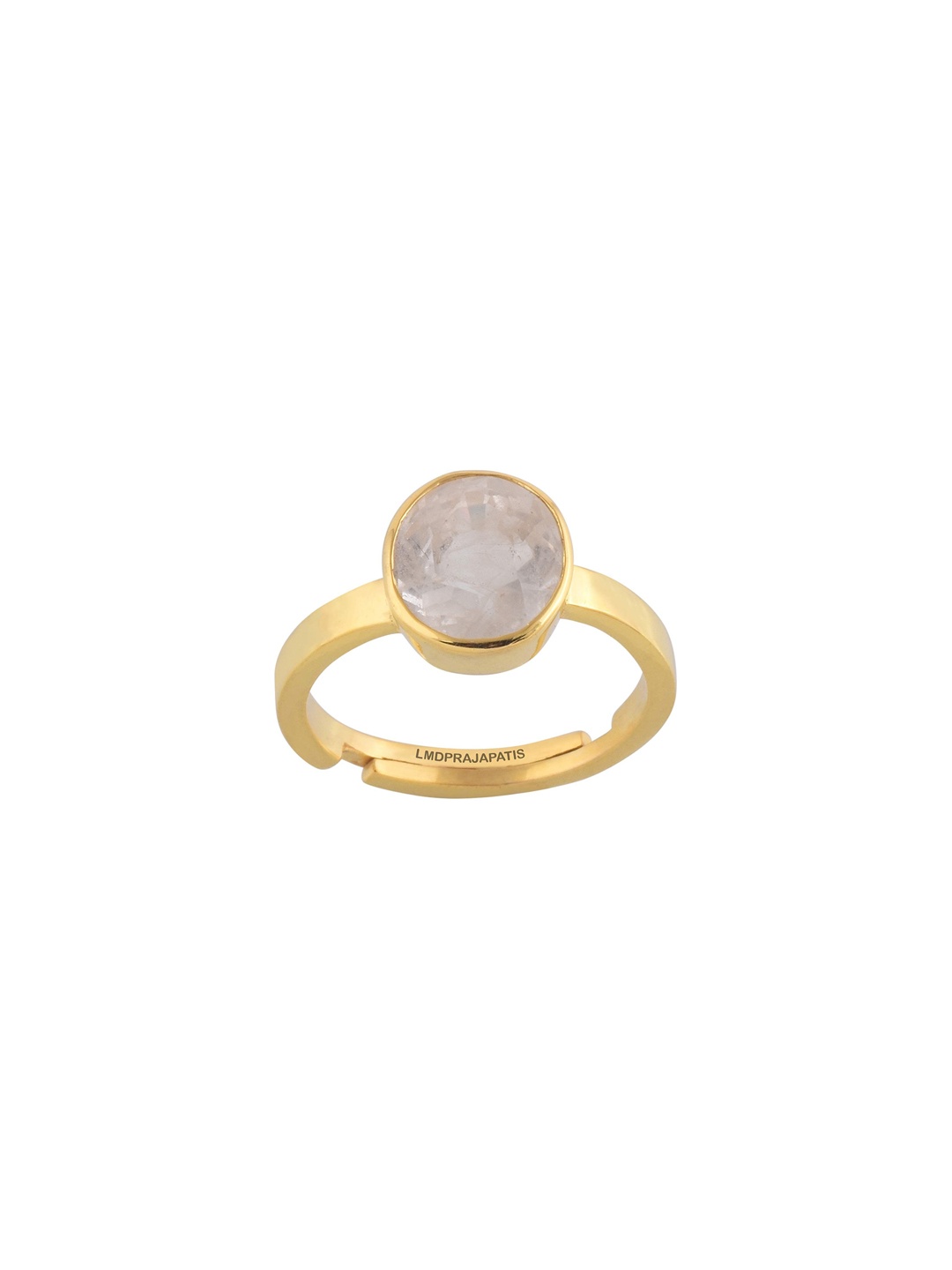 

LMDPRAJAPATIS Unisex Embellished Ring, White
