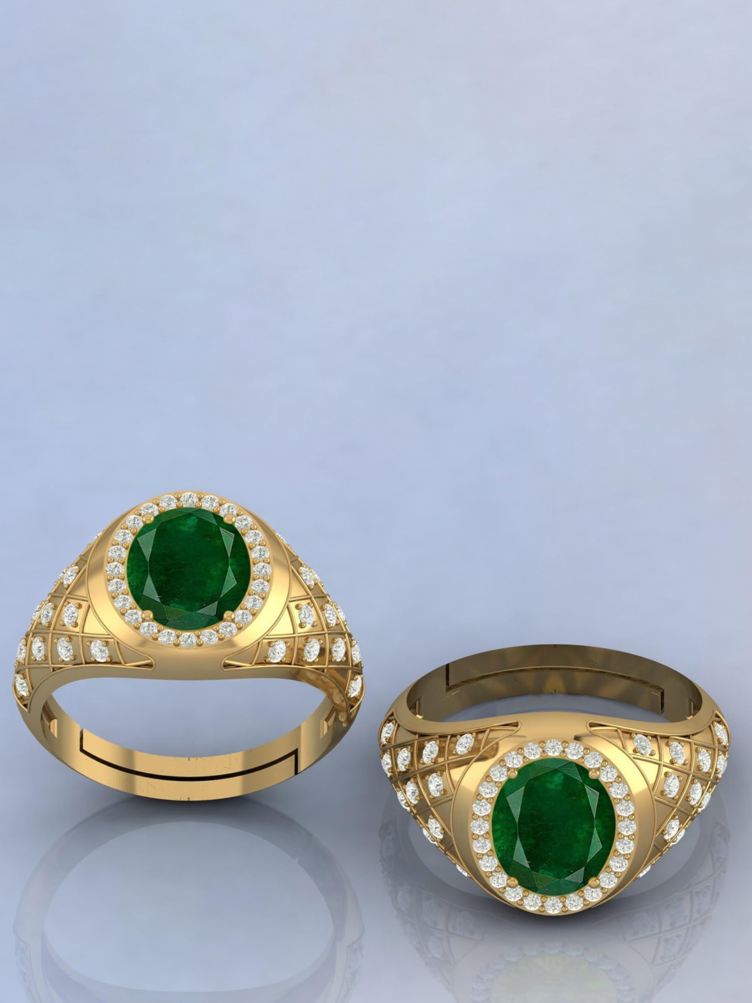

LMDPRAJAPATIS Unisex Embellished Ring, Gold