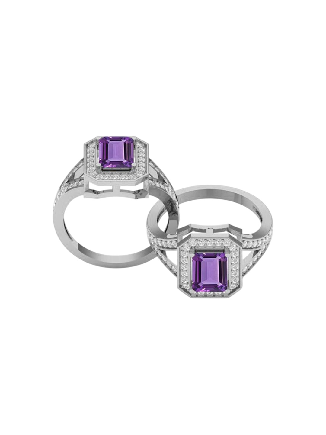

LMDPRAJAPATIS Unisex Embellished Ring, Purple