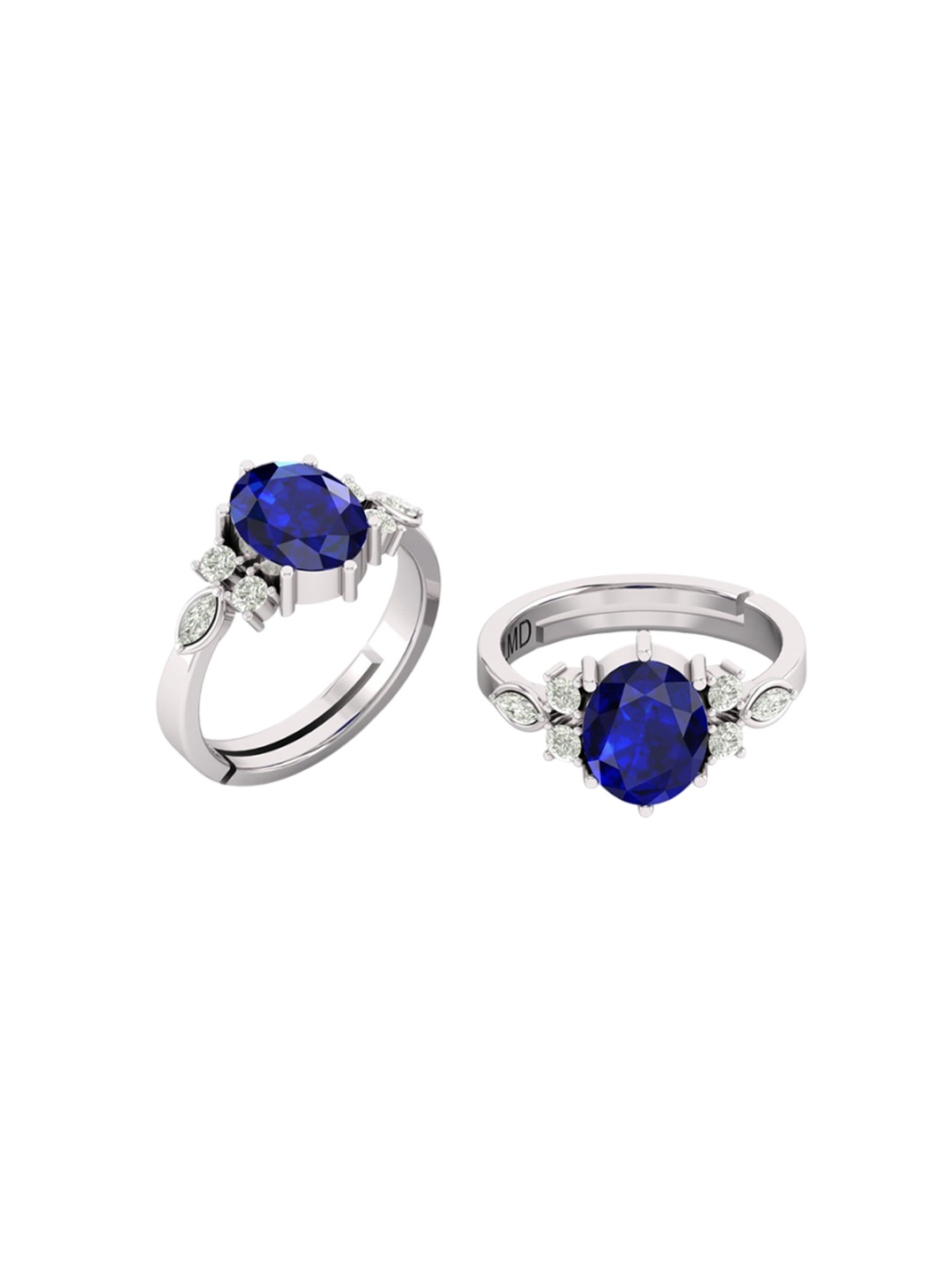 

LMDPRAJAPATIS Unisex Embellished Ring, Silver