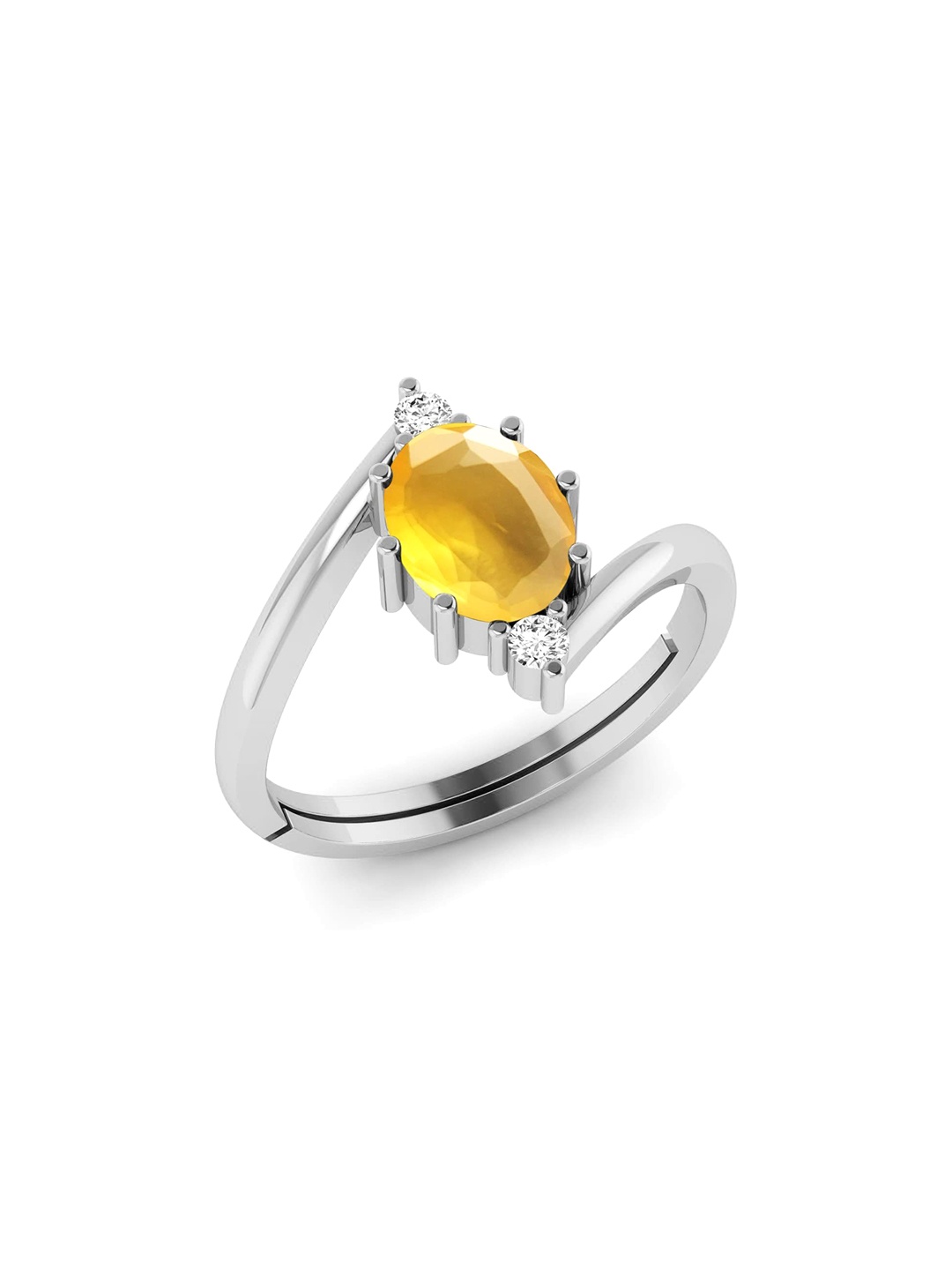 

LMDPRAJAPATIS Unisex Embellished Ring, Yellow