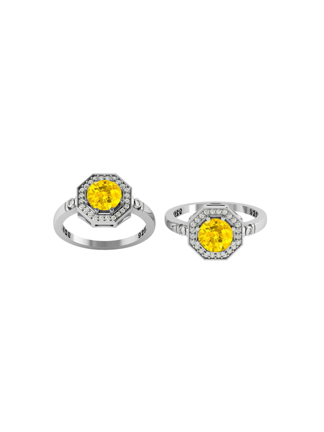 

LMDPRAJAPATIS Unisex Embellished Ring, Yellow