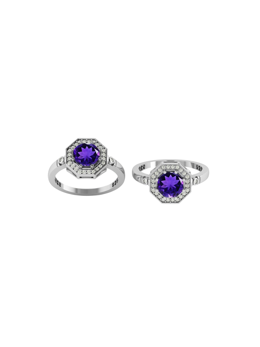 

LMDPRAJAPATIS Unisex Embellished Ring, Purple