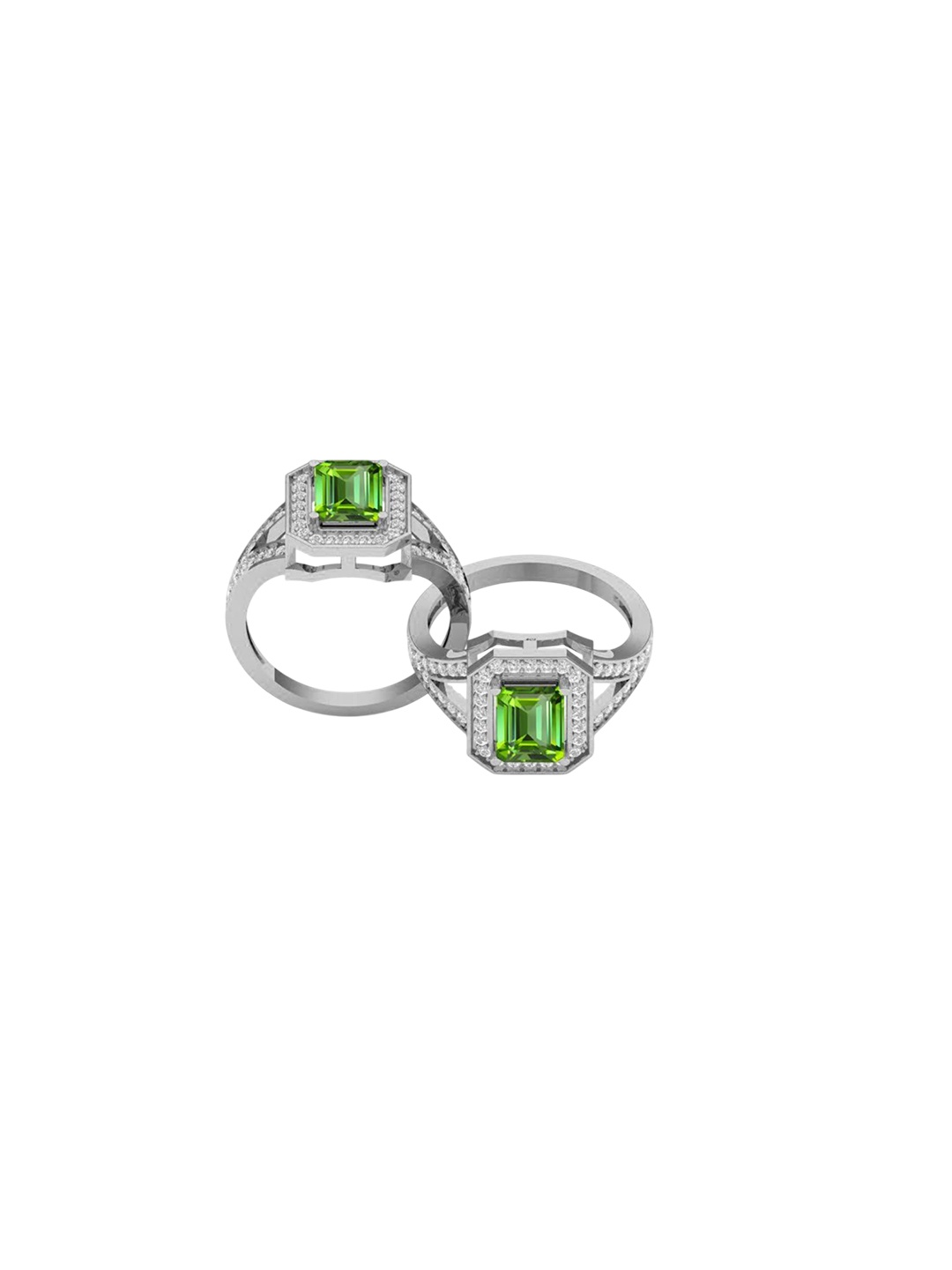 

LMDPRAJAPATIS Unisex Embellished Ring, Green