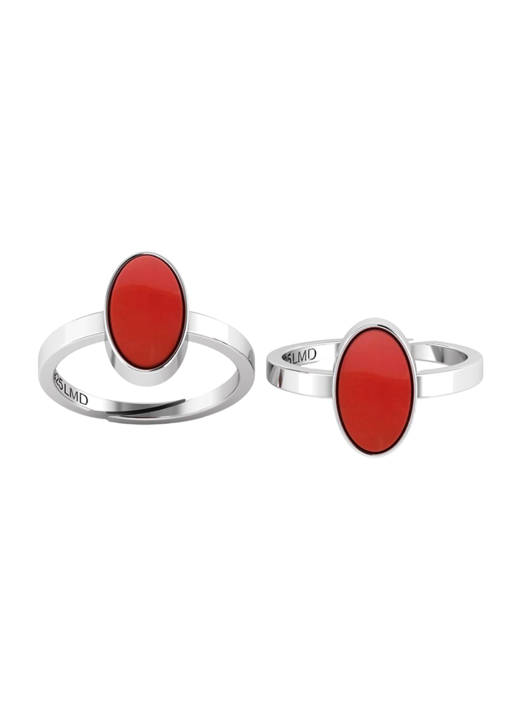 

LMDPRAJAPATIS Unisex Embellished Ring, Silver