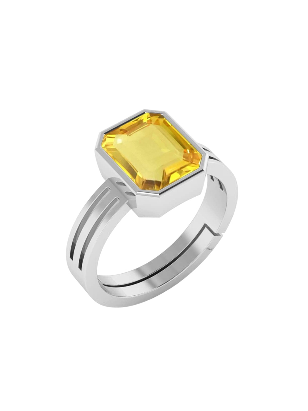 

LMDPRAJAPATIS Unisex Embellished Ring, Yellow