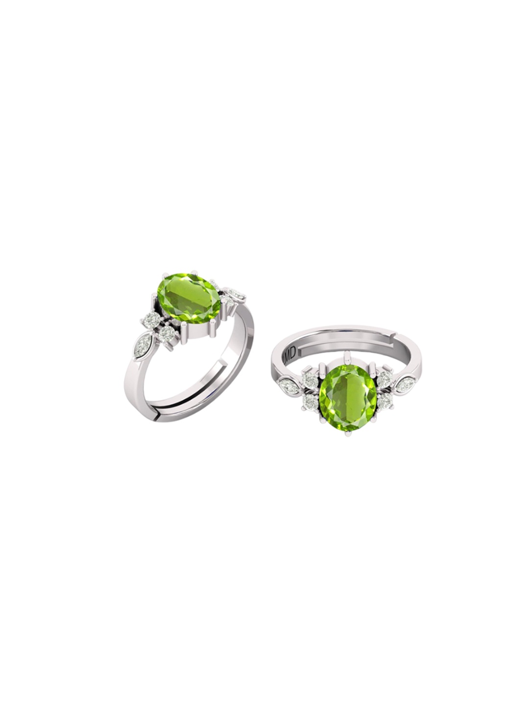 

LMDPRAJAPATIS Unisex Embellished Ring, Green