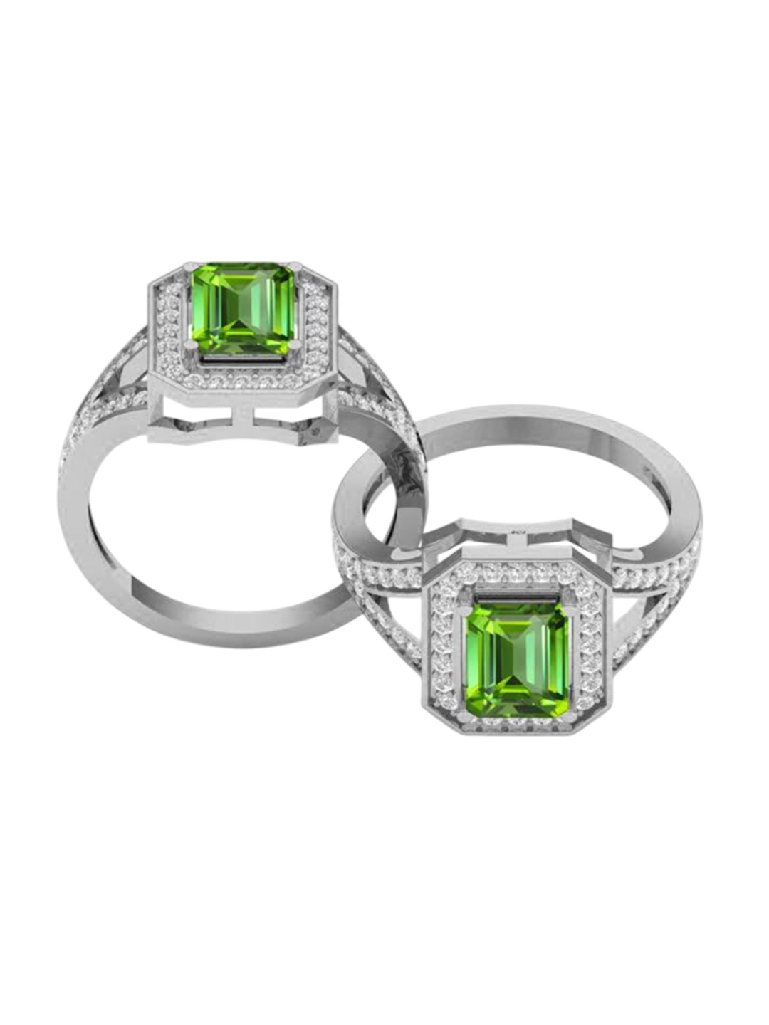 

LMDPRAJAPATIS Unisex Embellished Ring, Green