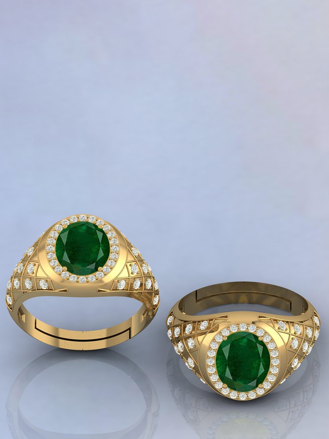 

LMDPRAJAPATIS Unisex Embellished Ring, Gold