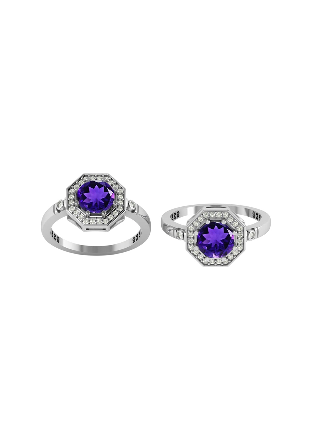 

LMDPRAJAPATIS Unisex Embellished Ring, Purple