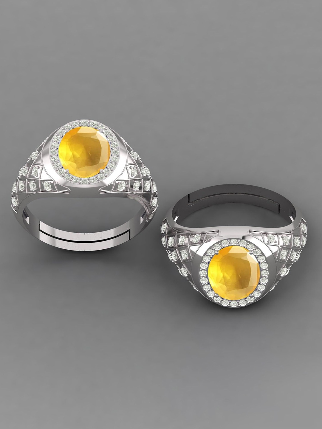 

LMDPRAJAPATIS Unisex Embellished Ring, Gold