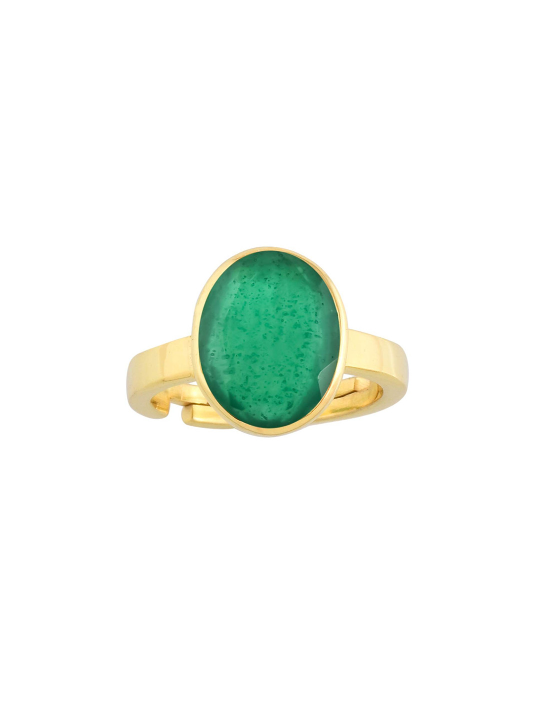 

LMDPRAJAPATIS Unisex Embellished Ring, Green