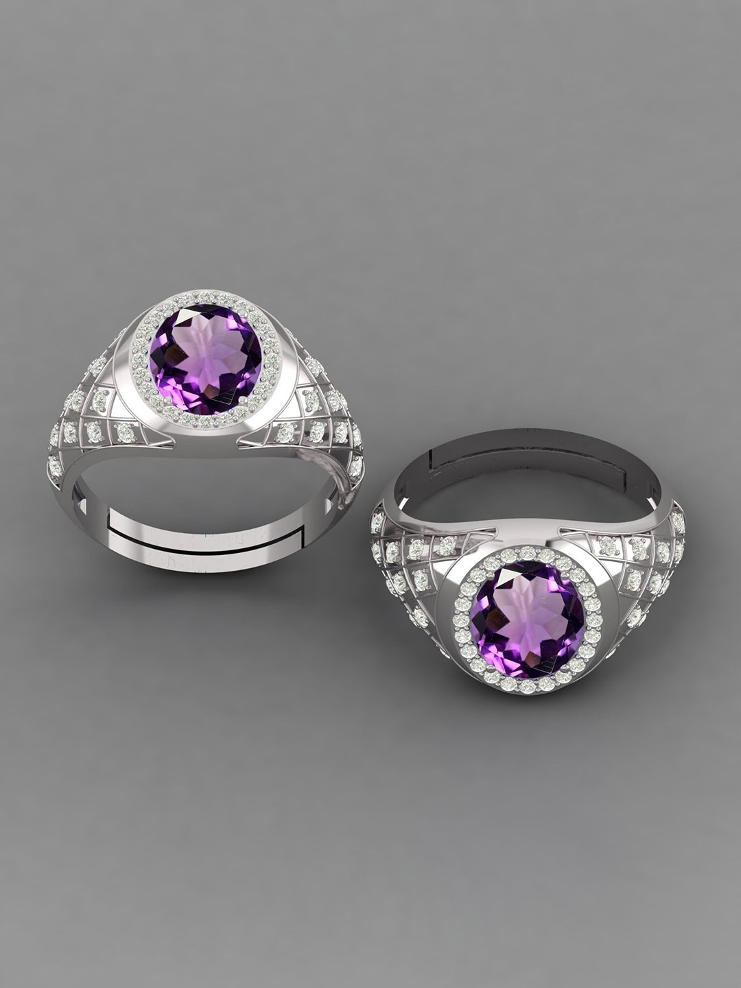 

LMDPRAJAPATIS Unisex Embellished Ring, Silver