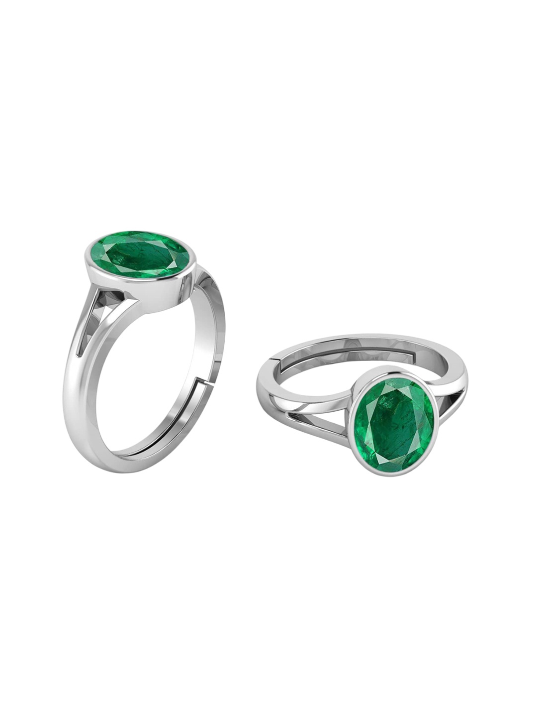 

LMDPRAJAPATIS Unisex Embellished Ring, Green