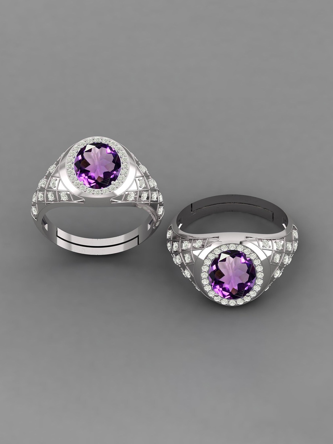 

LMDPRAJAPATIS Unisex Embellished Ring, Silver