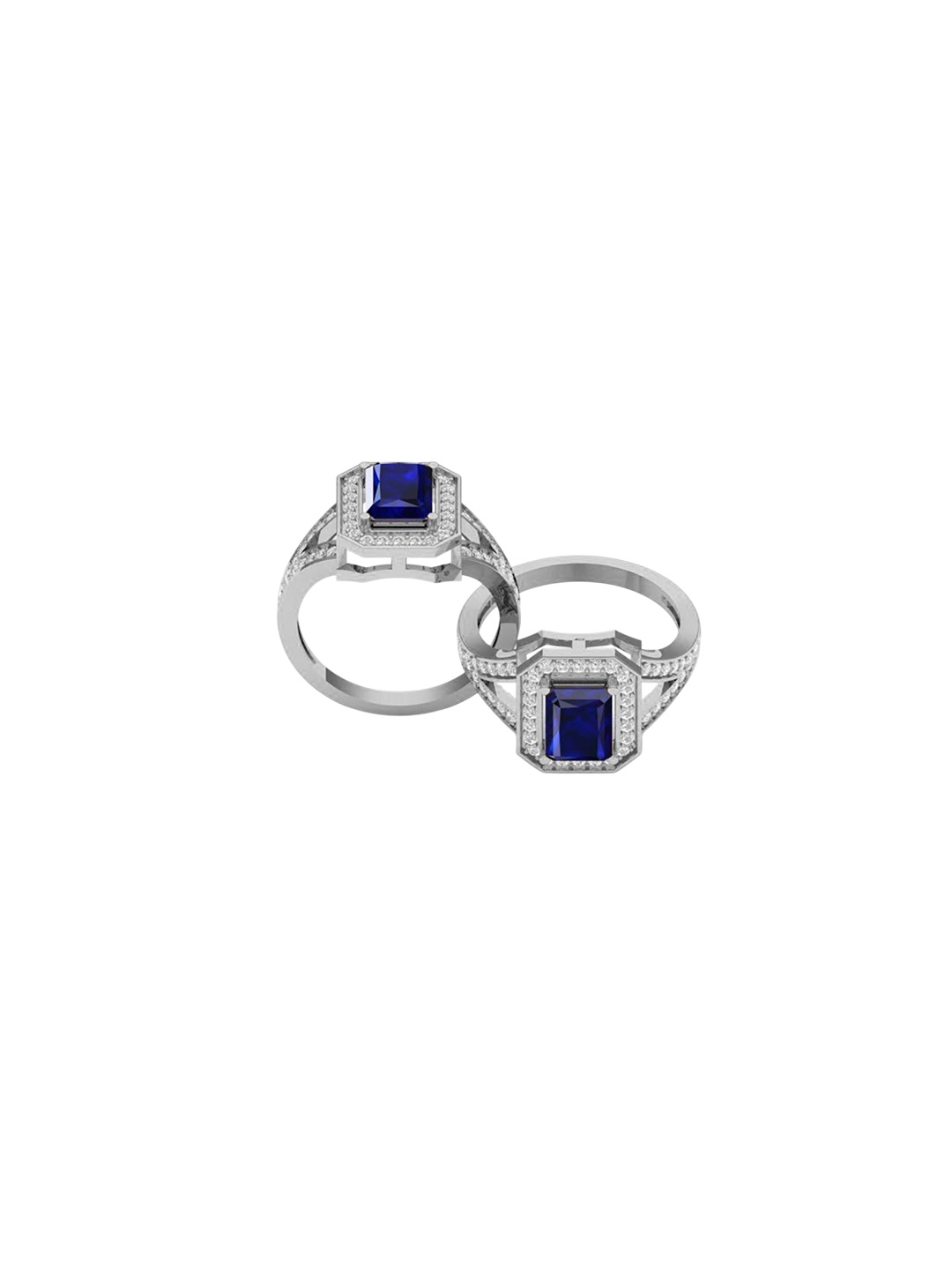 

LMDPRAJAPATIS Unisex Embellished Ring, Blue