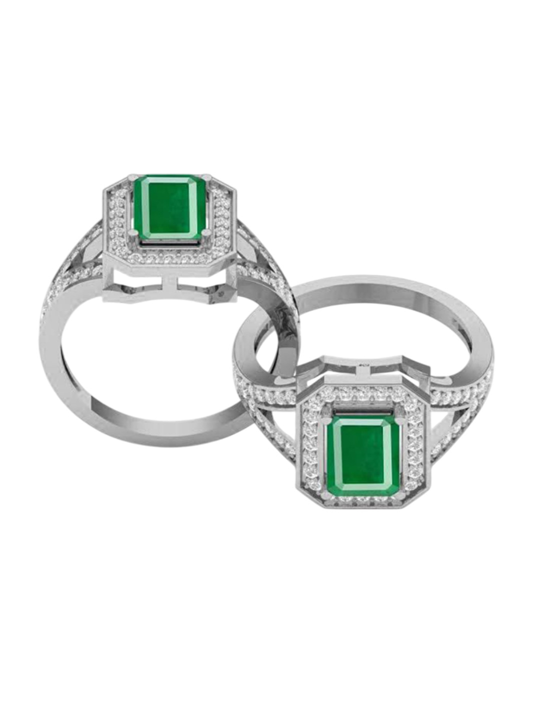 

LMDPRAJAPATIS Unisex Embellished Ring, Green
