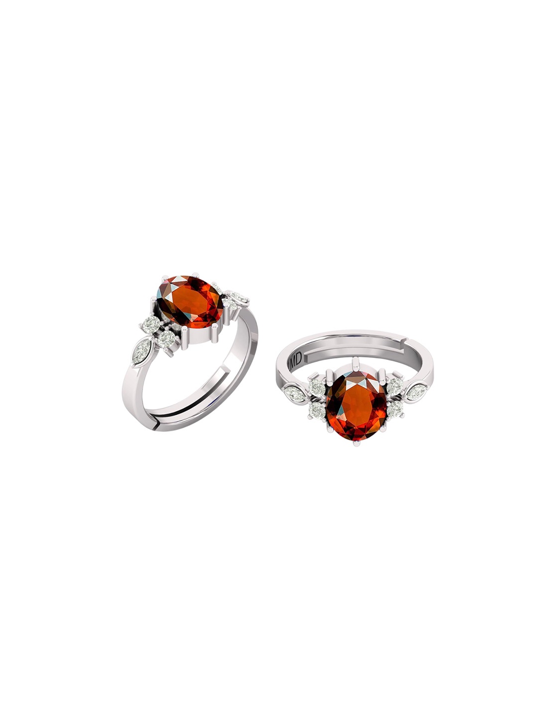 

LMDPRAJAPATIS Unisex Embellished Ring, Silver