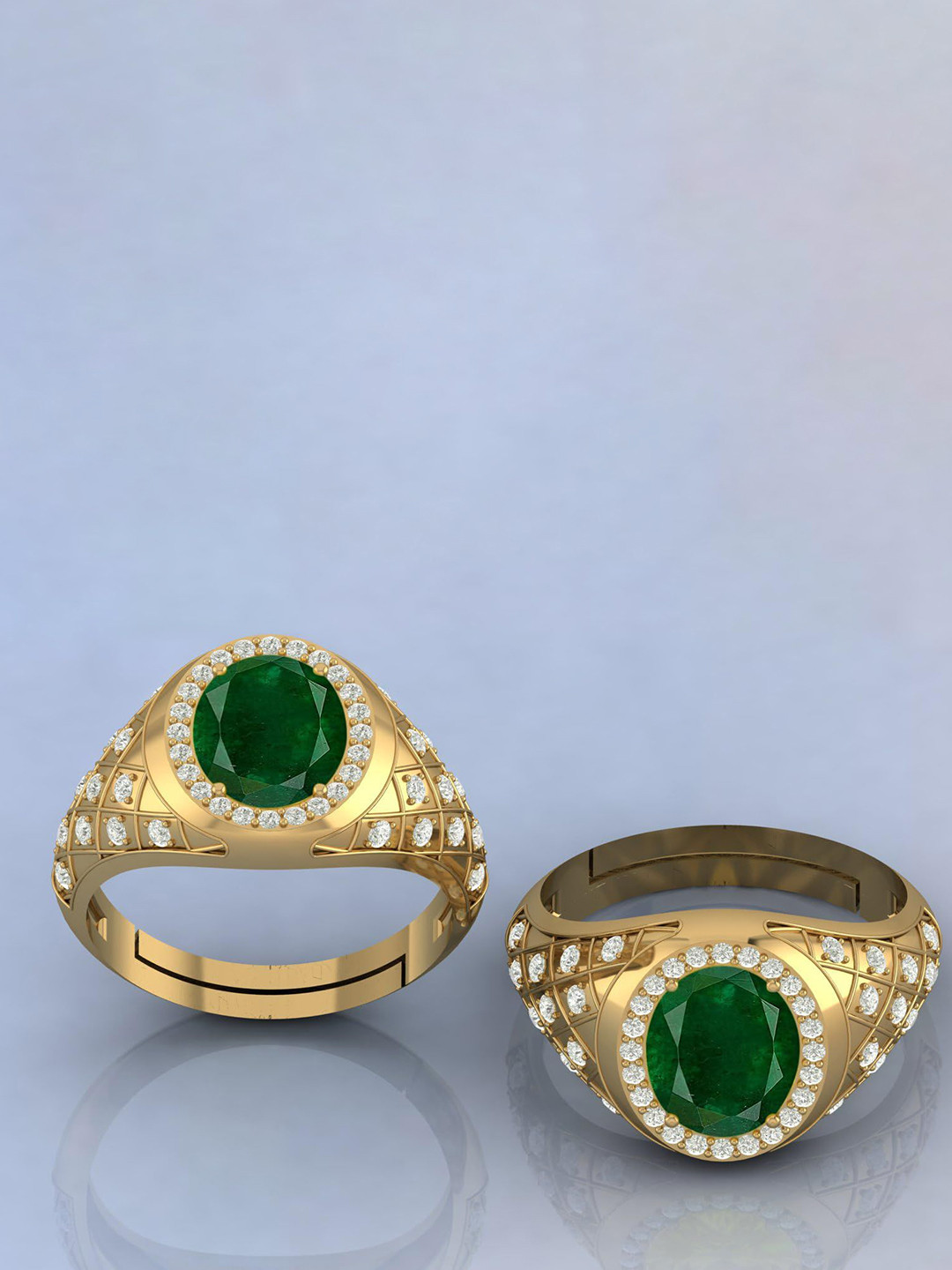 

LMDPRAJAPATIS Unisex Embellished Ring, Gold