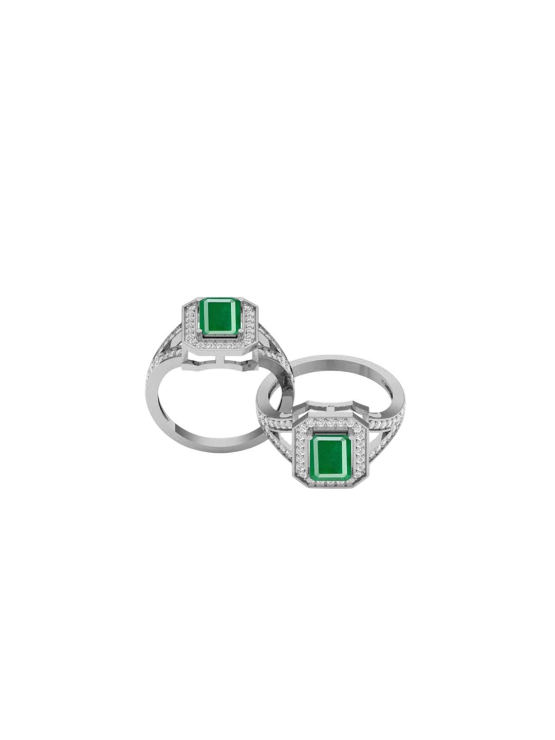

LMDPRAJAPATIS Unisex Embellished Ring, Green