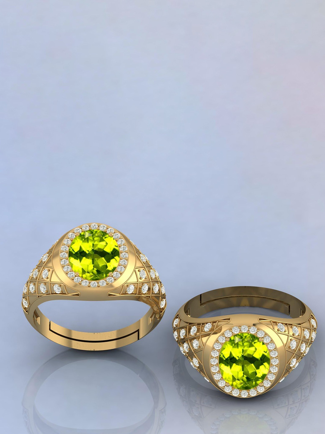 

LMDPRAJAPATIS Unisex Embellished Ring, Gold