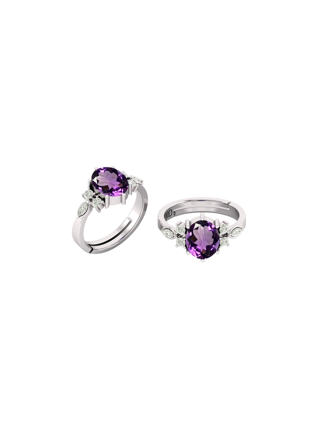

LMDPRAJAPATIS Unisex Embellished Ring, Purple